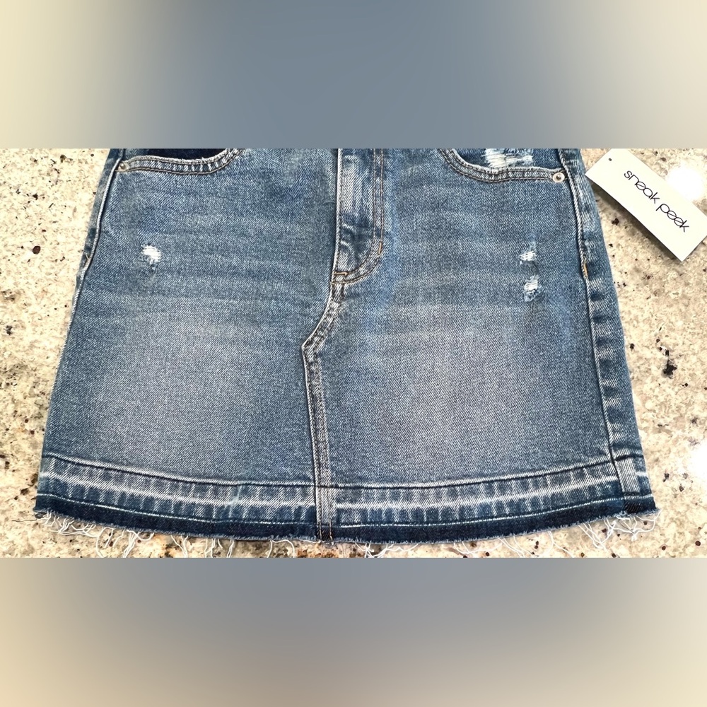 SNEAK PEEK Classic Medium Vintage Denim Mini Skirt - Picture 5 of 11
